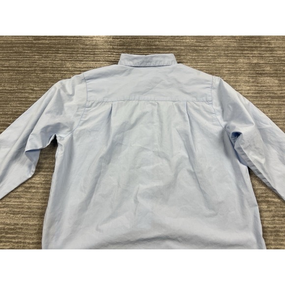 Basic Editions Top Womens XL Blue Long Sleeve Button Up Cotton Blend‎ - Picture 8 of 11